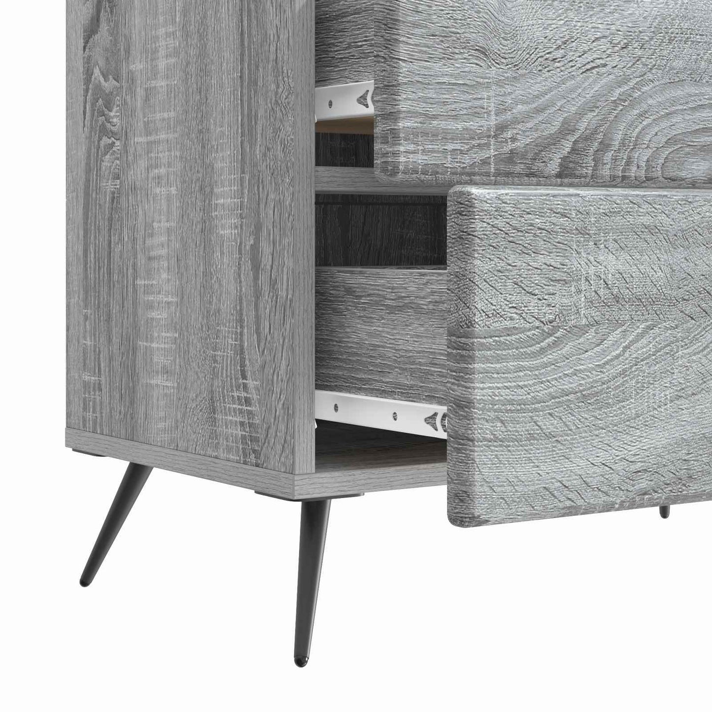 Noční Skříňka Šedá Sonoma 62 X 34,5 X 47,5 Cm Kompozitní Dřevo