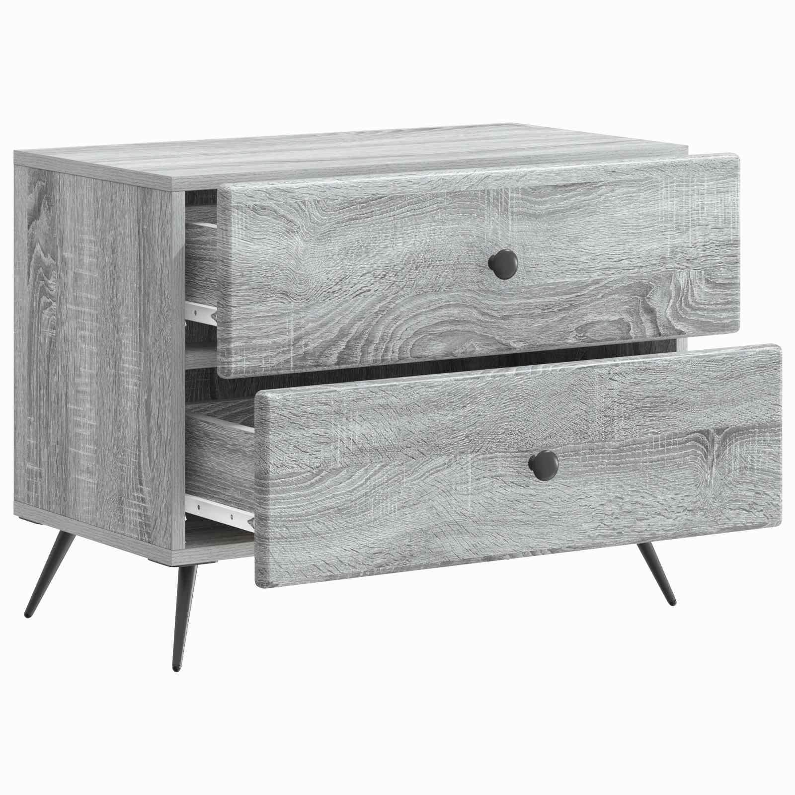 Noční Skříňka Šedá Sonoma 62 X 34,5 X 47,5 Cm Kompozitní Dřevo