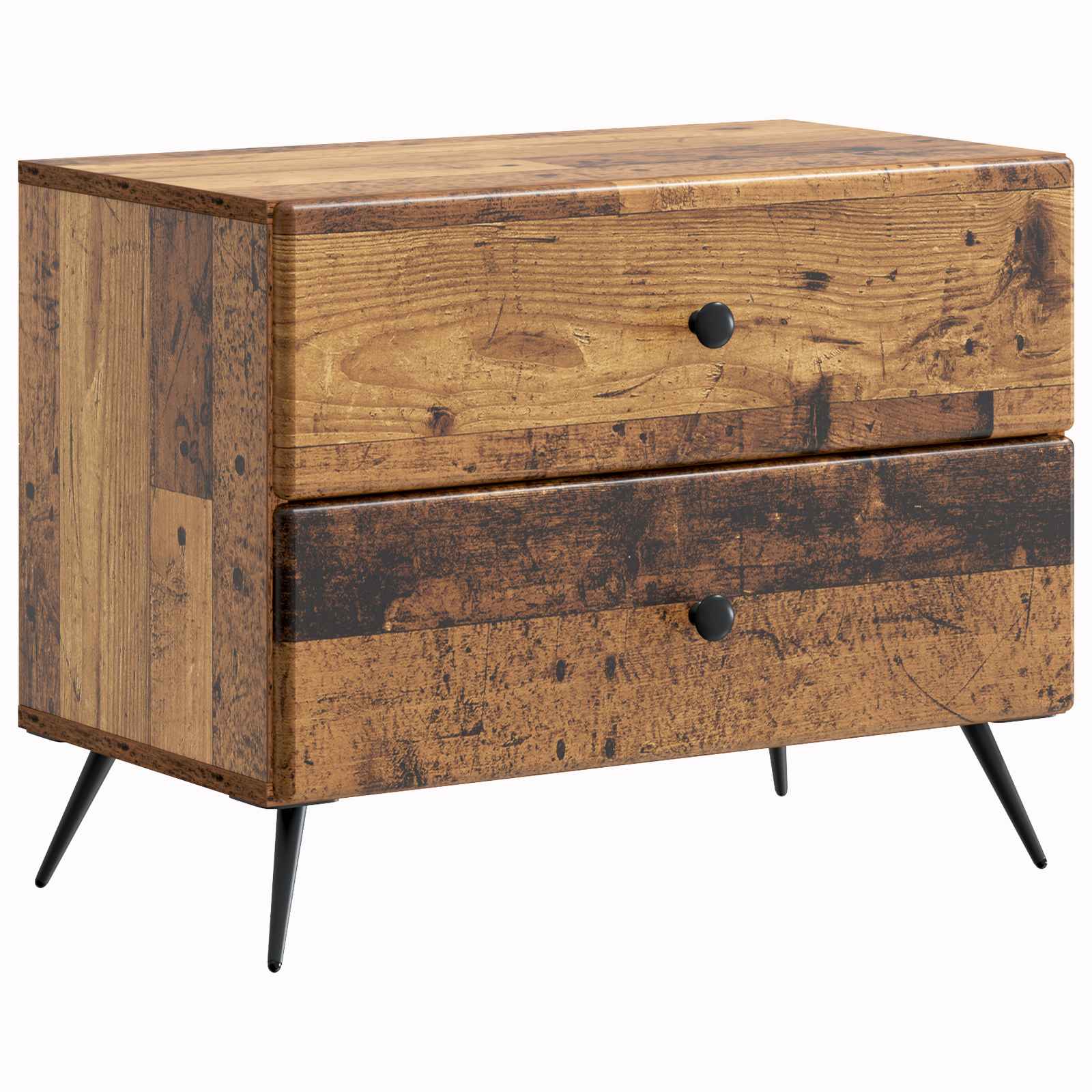 Noční Skříňka Staré Dřevo 62 X 34,5 X 47,5 Cm Kompozitní Dřevo
