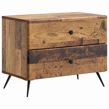 Noční Skříňka Staré Dřevo 62 X 34,5 X 47,5 Cm Kompozitní Dřevo