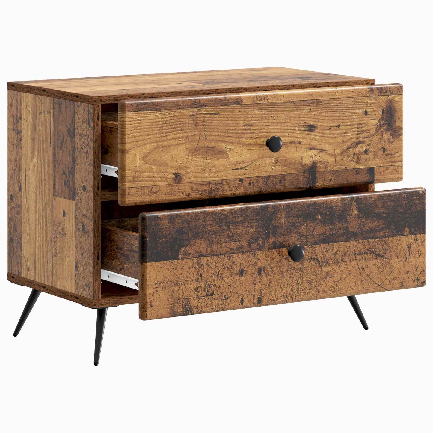 Noční Skříňka Staré Dřevo 62 X 34,5 X 47,5 Cm Kompozitní Dřevo
