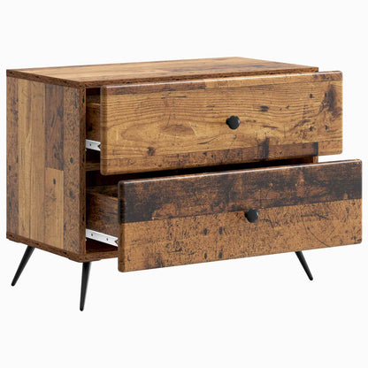 Noční Skříňka Staré Dřevo 62 X 34,5 X 47,5 Cm Kompozitní Dřevo