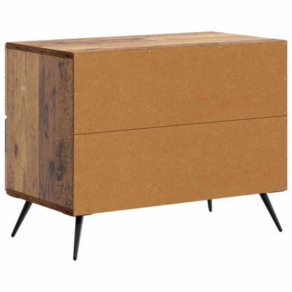 Noční Skříňka Staré Dřevo 62 X 34,5 X 47,5 Cm Kompozitní Dřevo