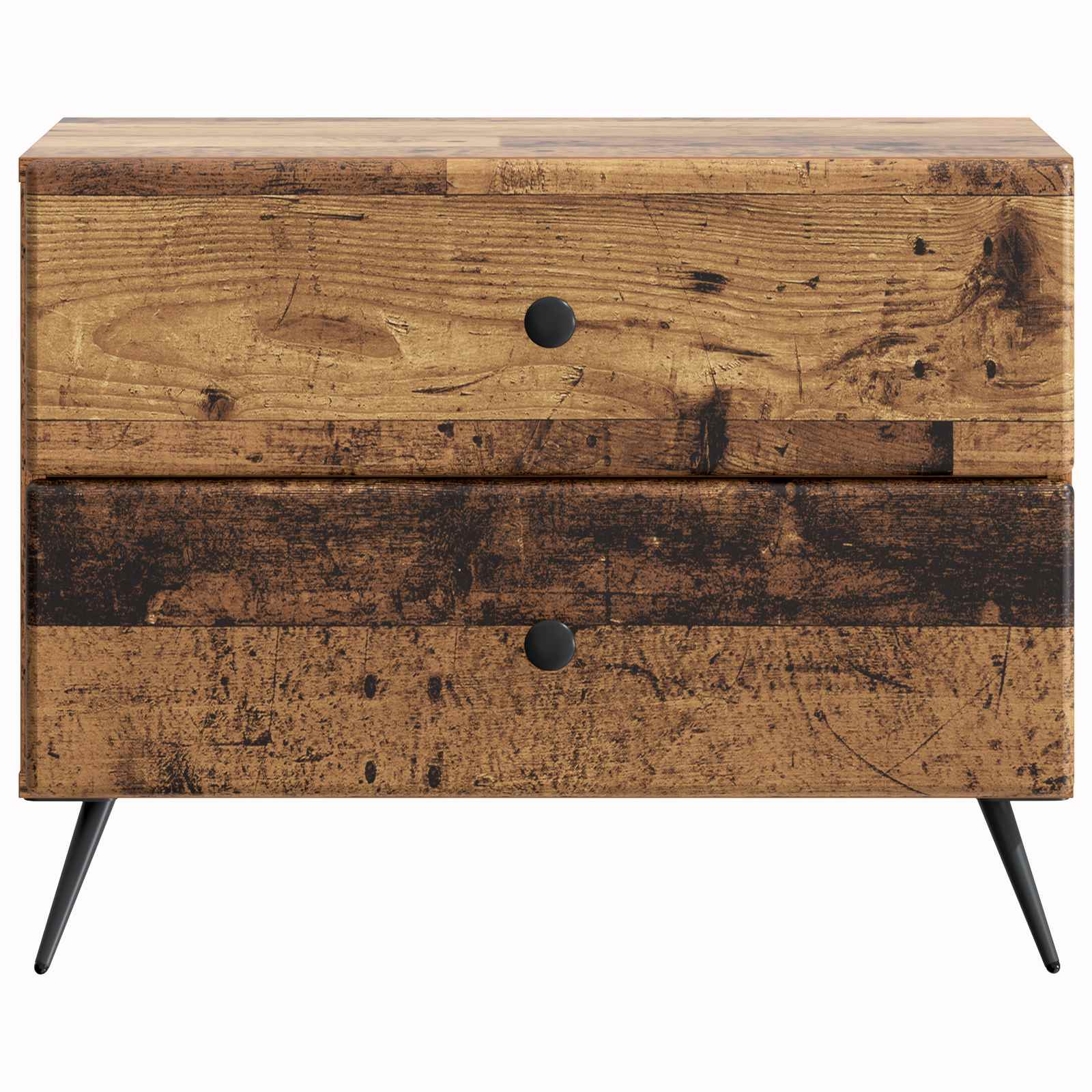 Noční Skříňka Staré Dřevo 62 X 34,5 X 47,5 Cm Kompozitní Dřevo