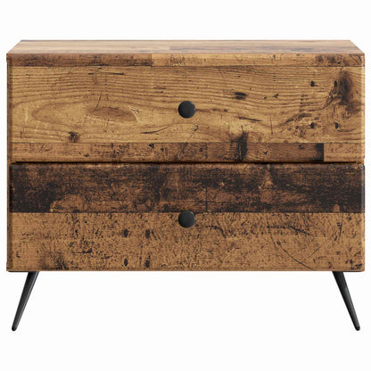Noční Skříňka Staré Dřevo 62 X 34,5 X 47,5 Cm Kompozitní Dřevo
