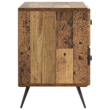 Noční Skříňka Staré Dřevo 62 X 34,5 X 47,5 Cm Kompozitní Dřevo