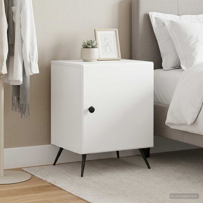 Noční Skříňka 2 Pcs Bílá 43 X 34,5 X 50 Cm Kompozitní Dřevo