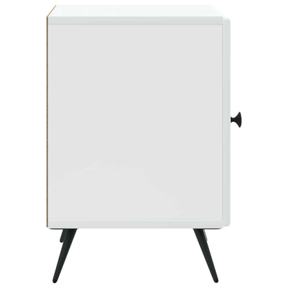 Noční Skříňka 2 Pcs Bílá 43 X 34,5 X 50 Cm Kompozitní Dřevo