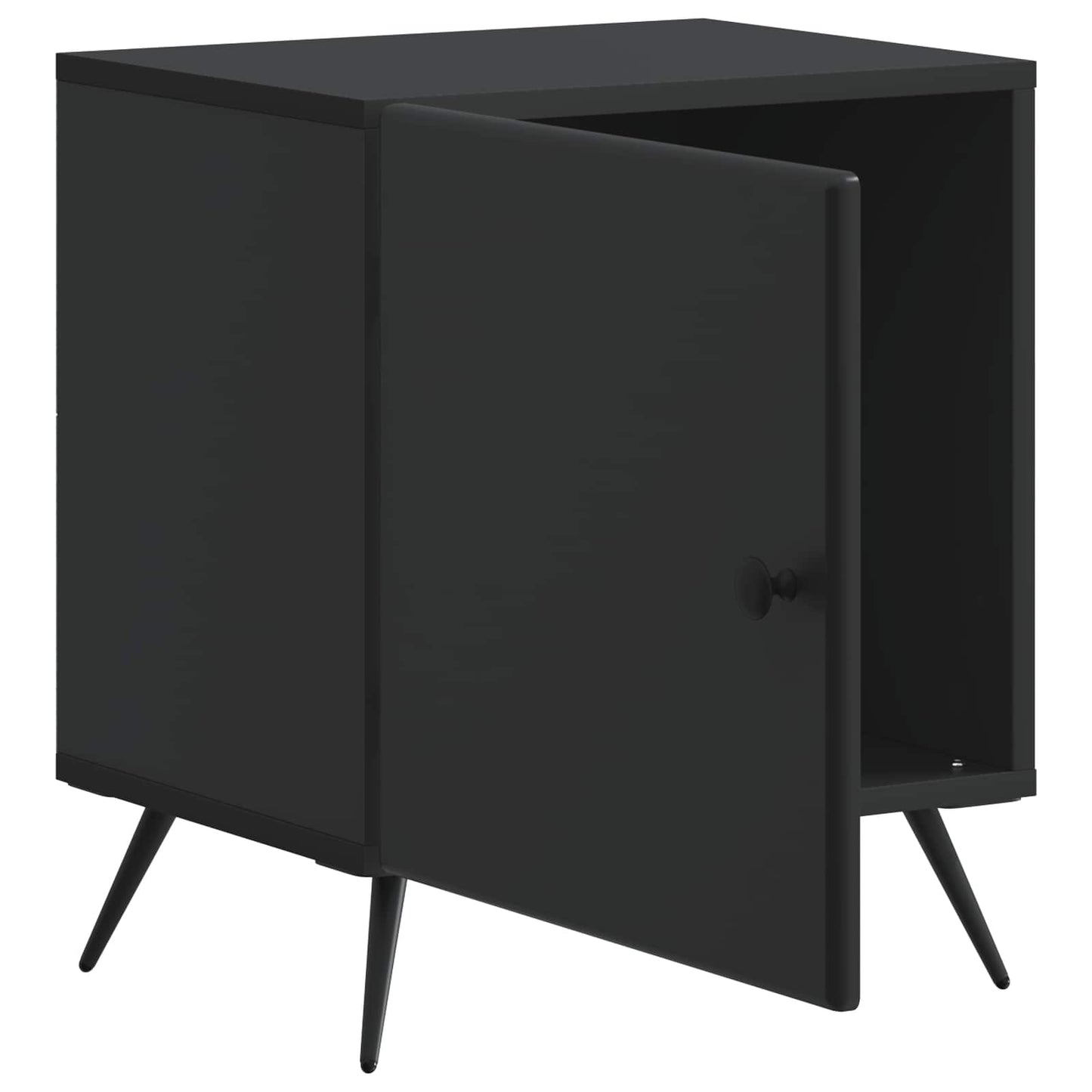 Noční Skříňka 2 Pcs Černá 43 X 34,5 X 50 Cm Kompozitní Dřevo