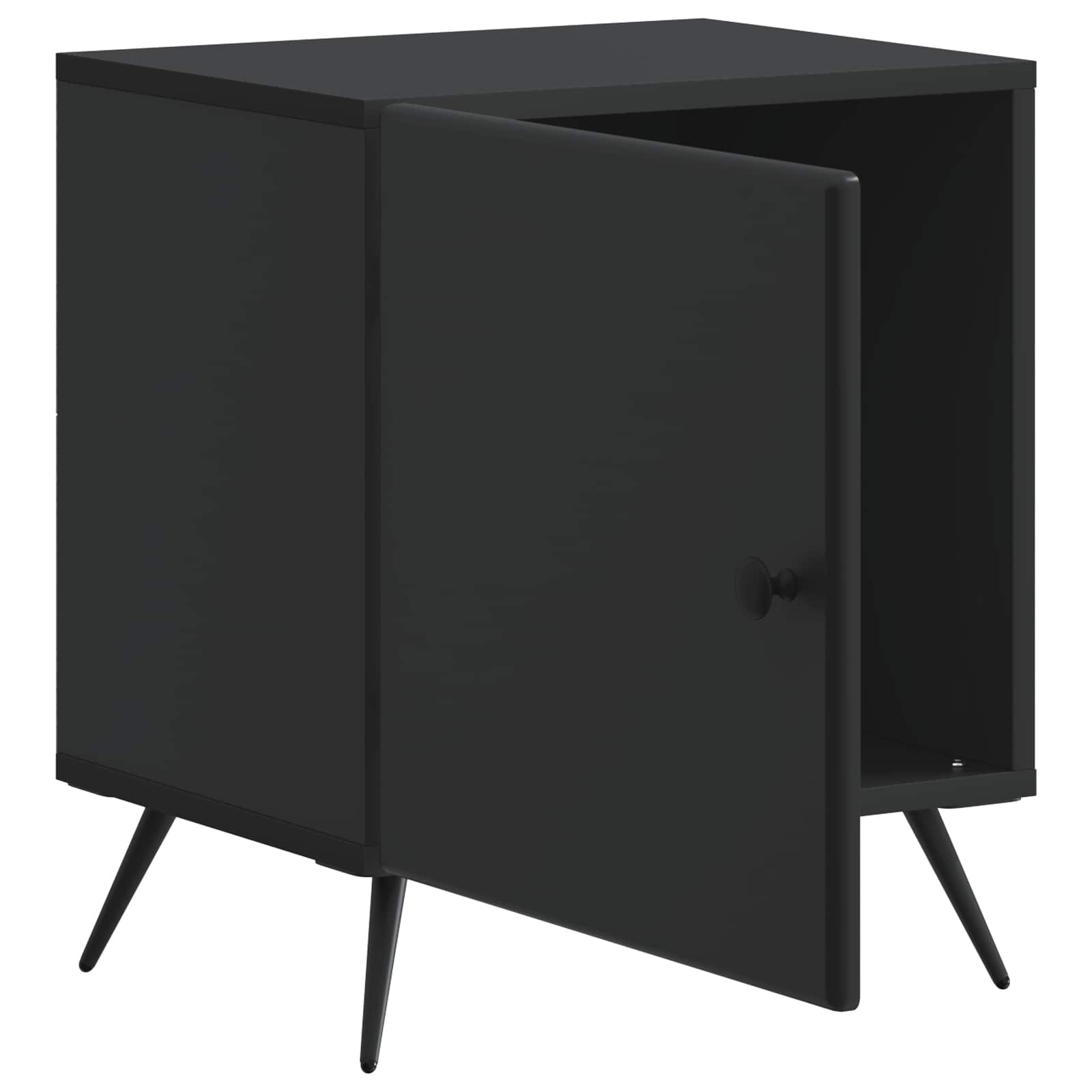 Noční Skříňka 2 Pcs Černá 43 X 34,5 X 50 Cm Kompozitní Dřevo