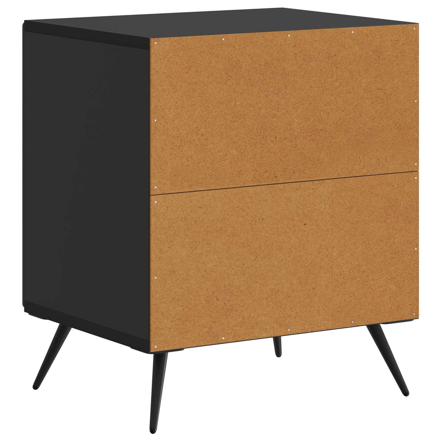 Noční Skříňka 2 Pcs Černá 43 X 34,5 X 50 Cm Kompozitní Dřevo