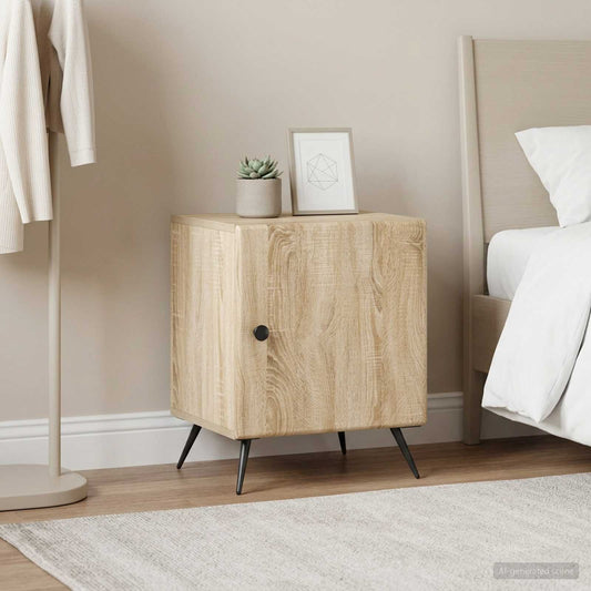 Noční Skříňka 2 Pcs Dub Sonoma 43 X 34,5 X 50 Cm