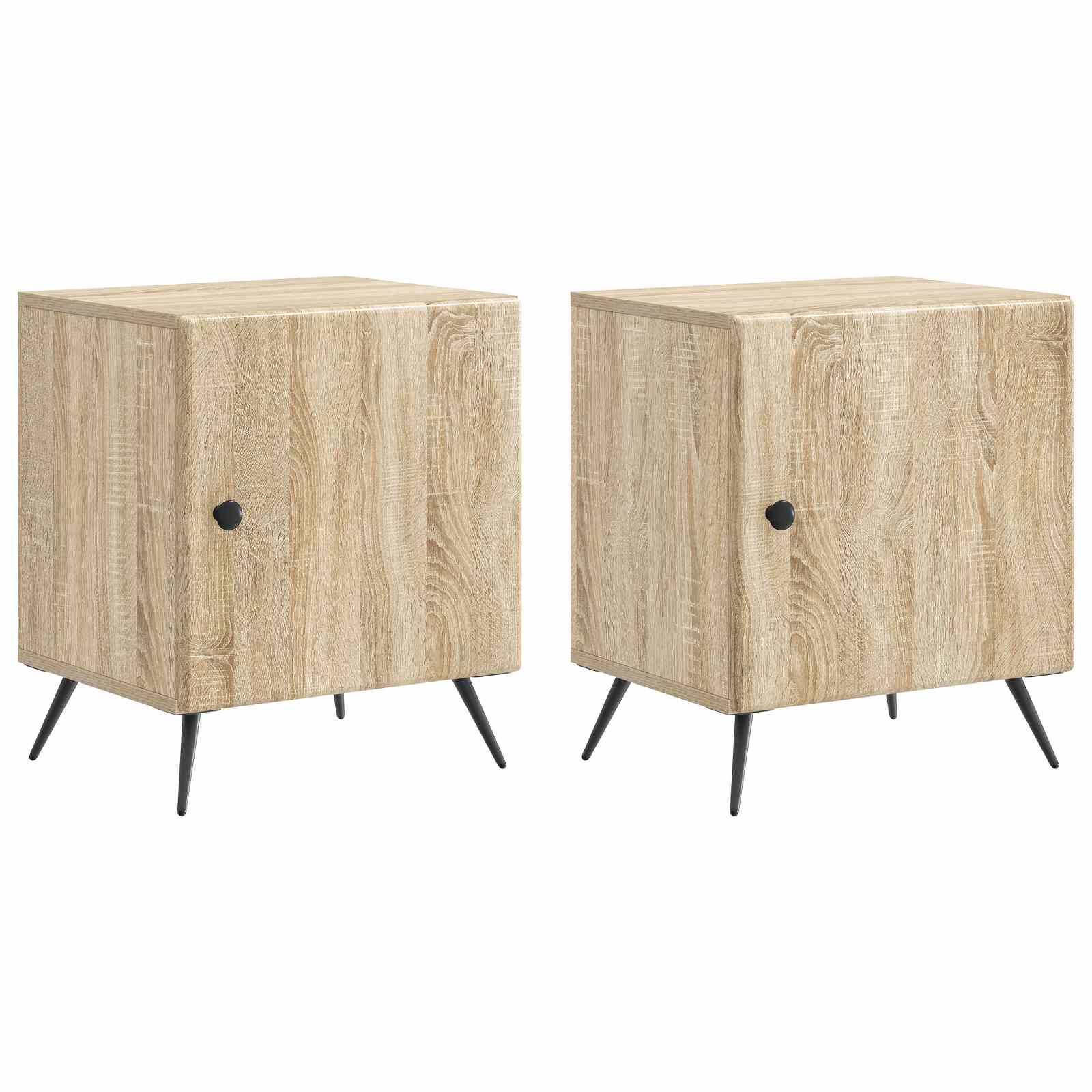Noční Skříňka 2 Pcs Dub Sonoma 43 X 34,5 X 50 Cm