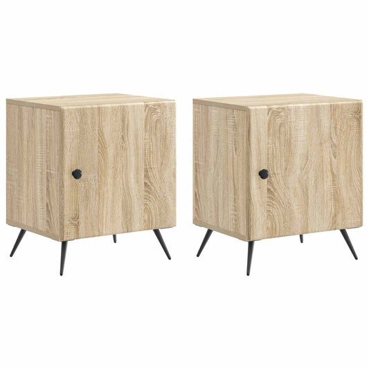 Noční Skříňka 2 Pcs Dub Sonoma 43 X 34,5 X 50 Cm