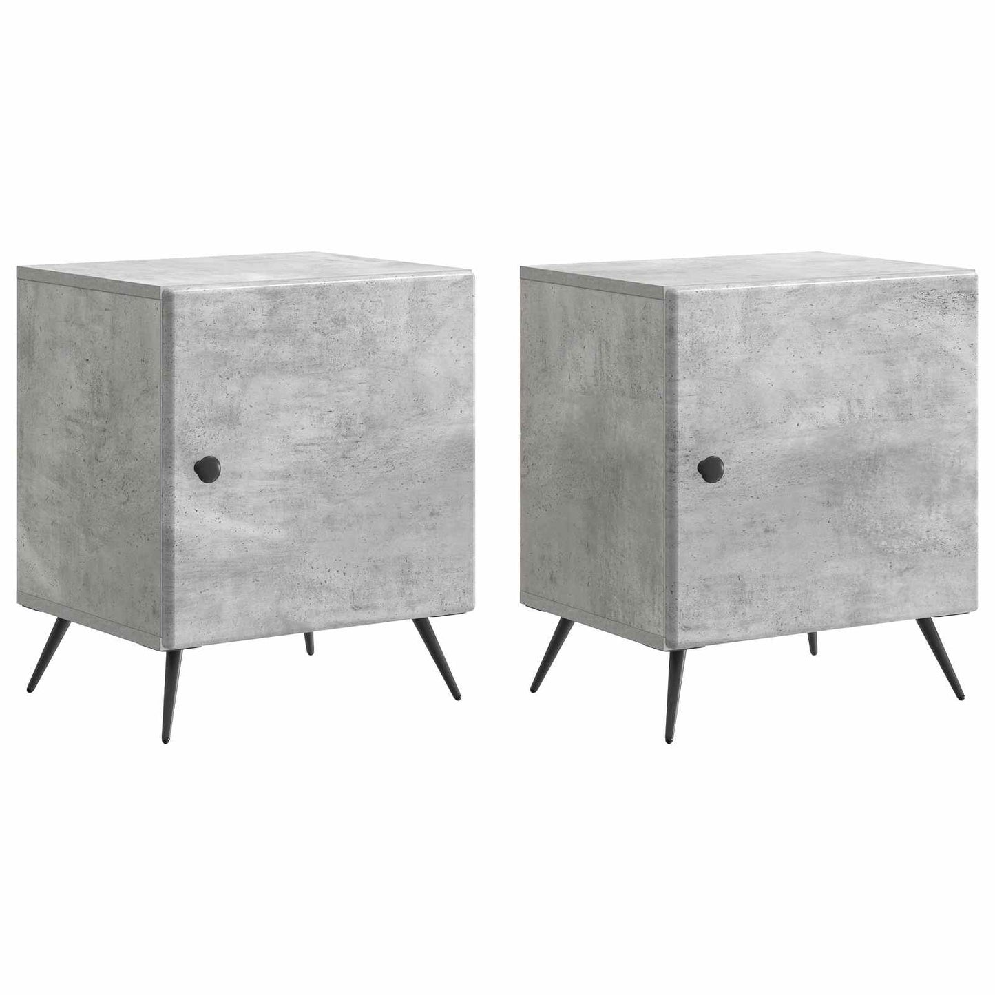Noční Skříňka 2 Pcs Betonově Šedá 43 X 34,5 X 50 Cm