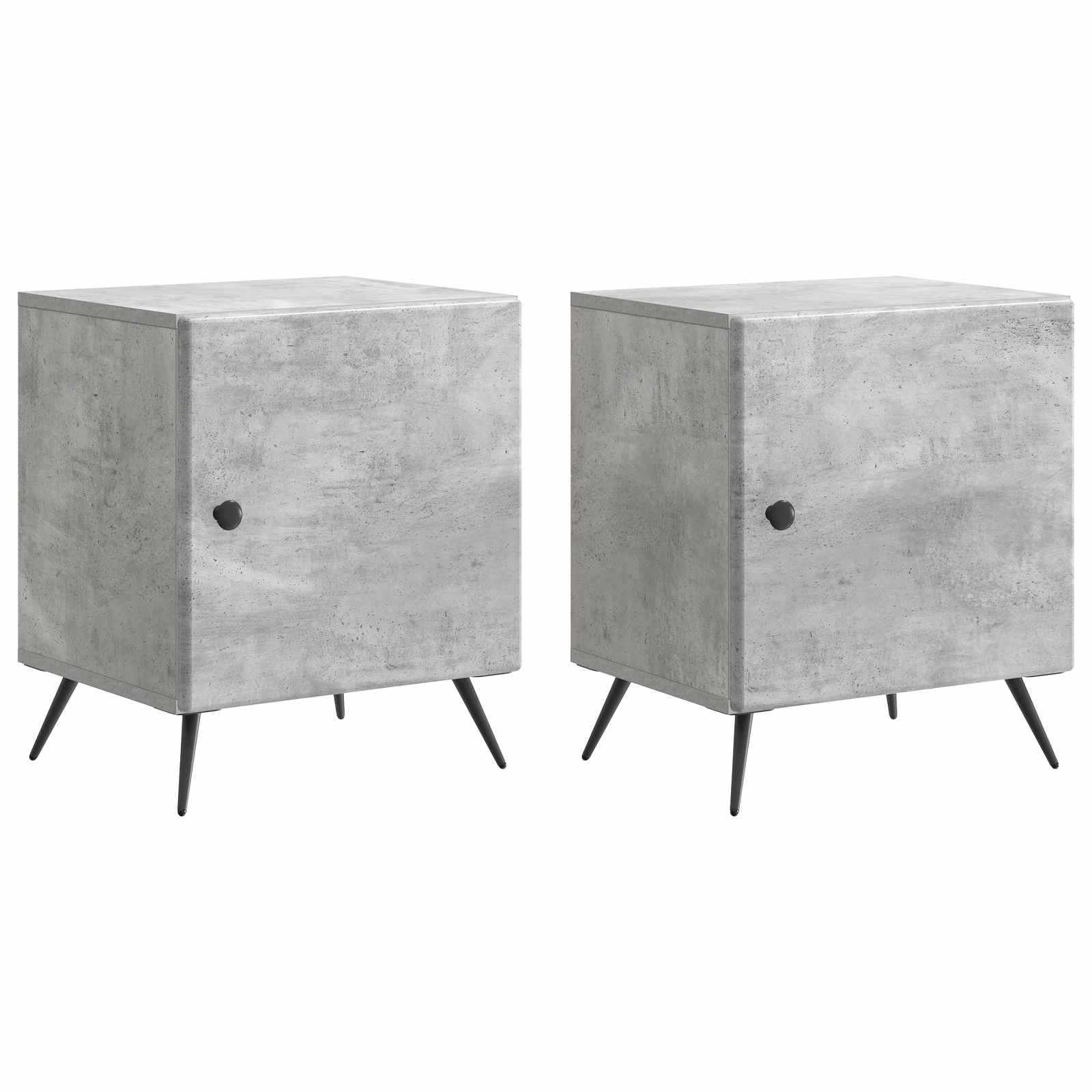 Noční Skříňka 2 Pcs Betonově Šedá 43 X 34,5 X 50 Cm