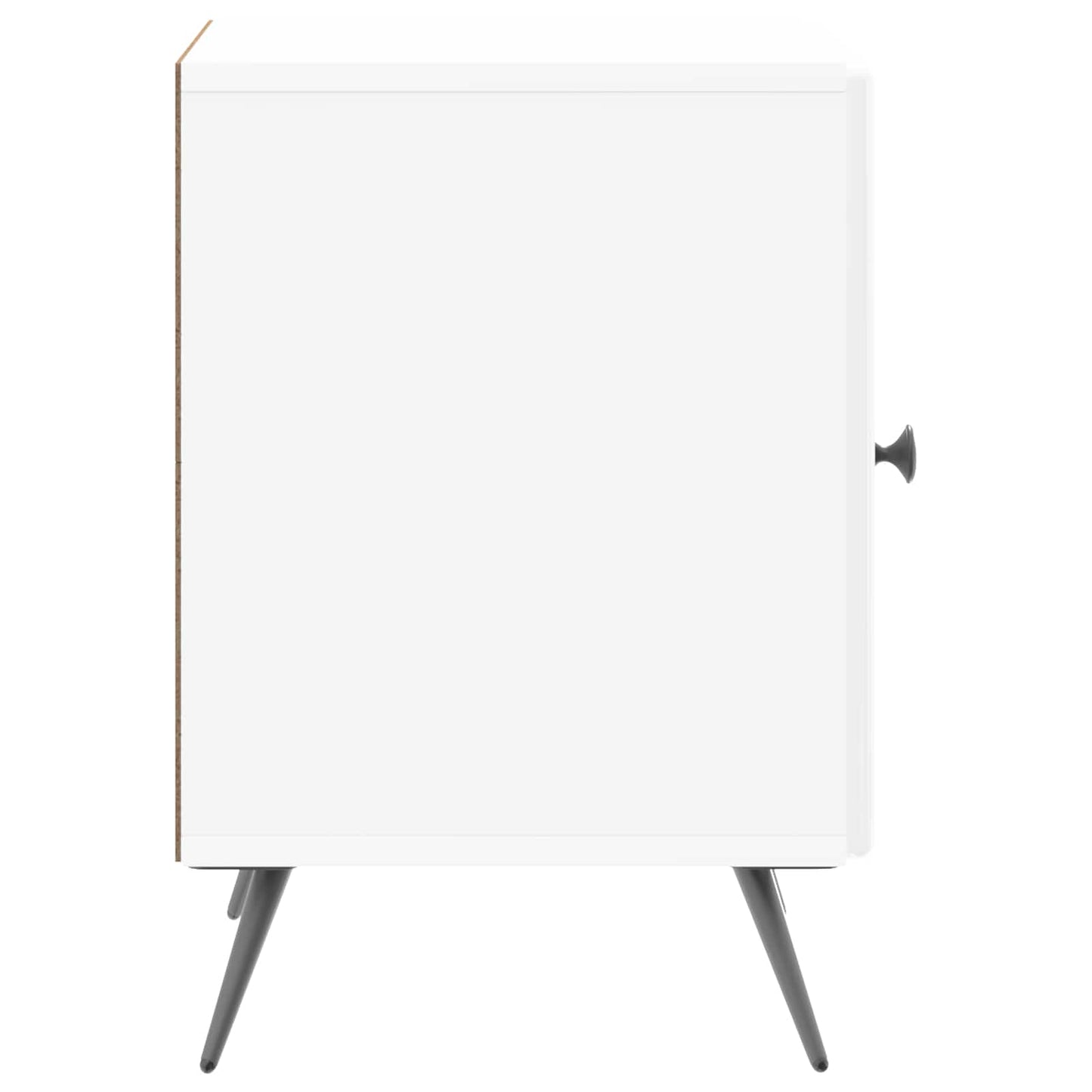 Noční Skříňka 2 Pcs Bílá S Vysokým Leskem 43 X 34,5 X 50 Cm