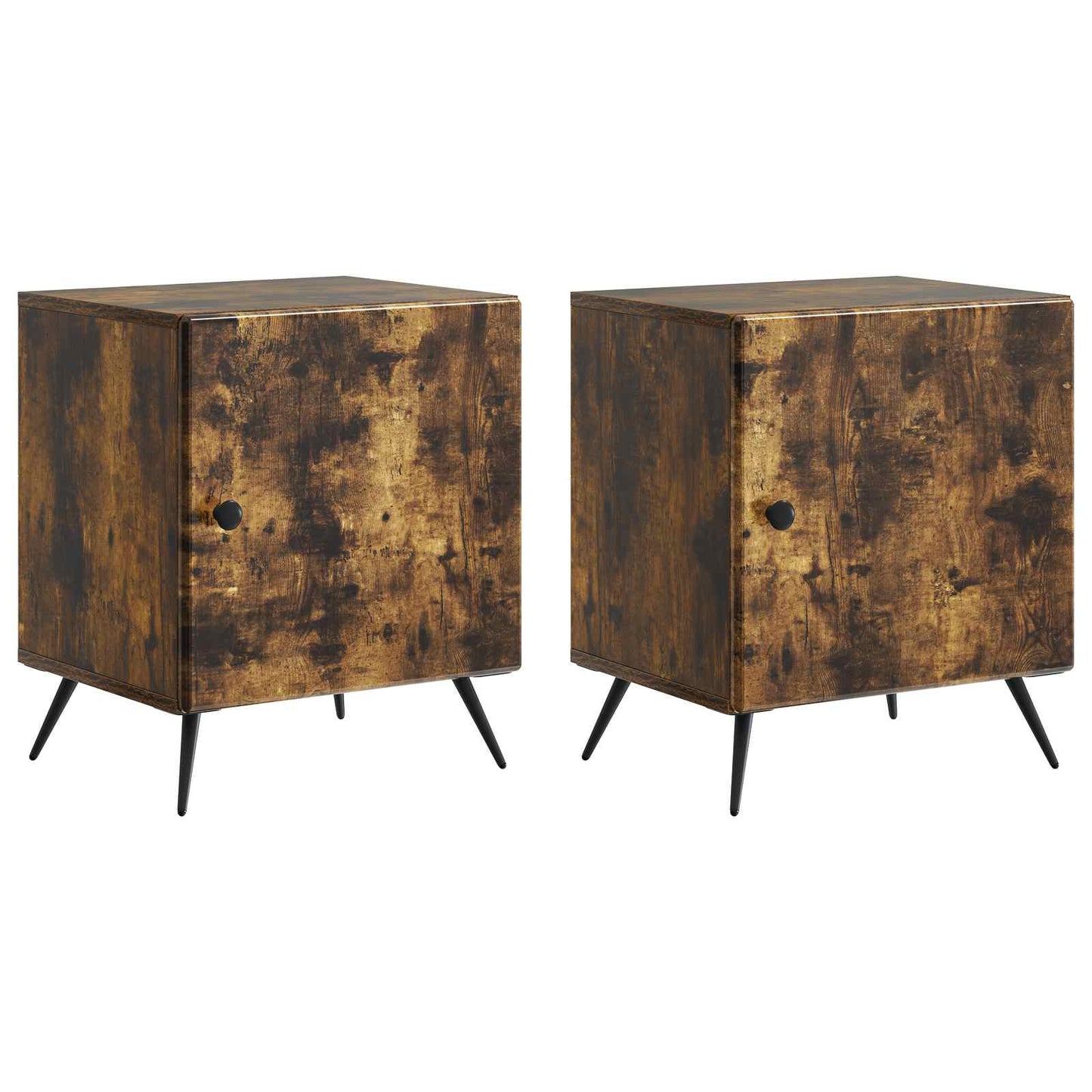 Noční Skříňka 2 Pcs Kouřový Dub 43 X 34,5 X 50 Cm