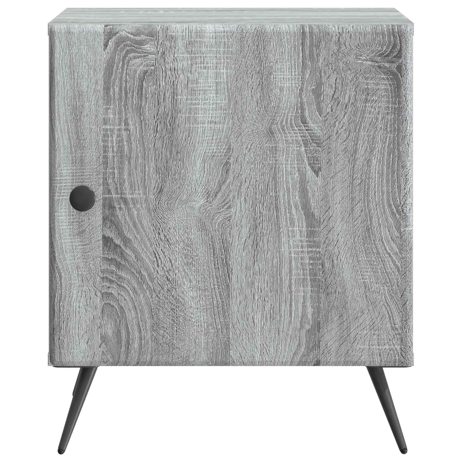 Noční Skříňka 2 Pcs Šedá Sonoma 43 X 34,5 X 50 Cm