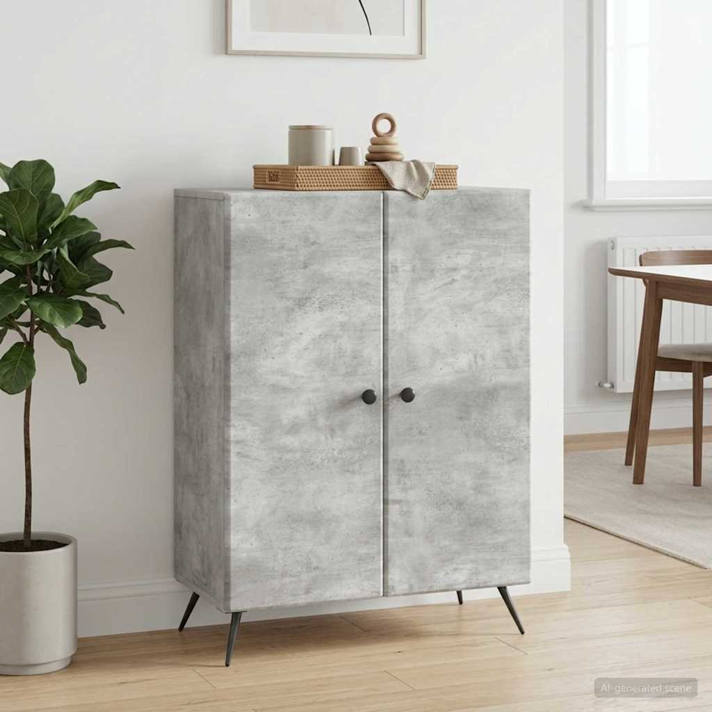 Servírovací Skříň Betonově Šedá 66 X 34,5 X 90 Cm