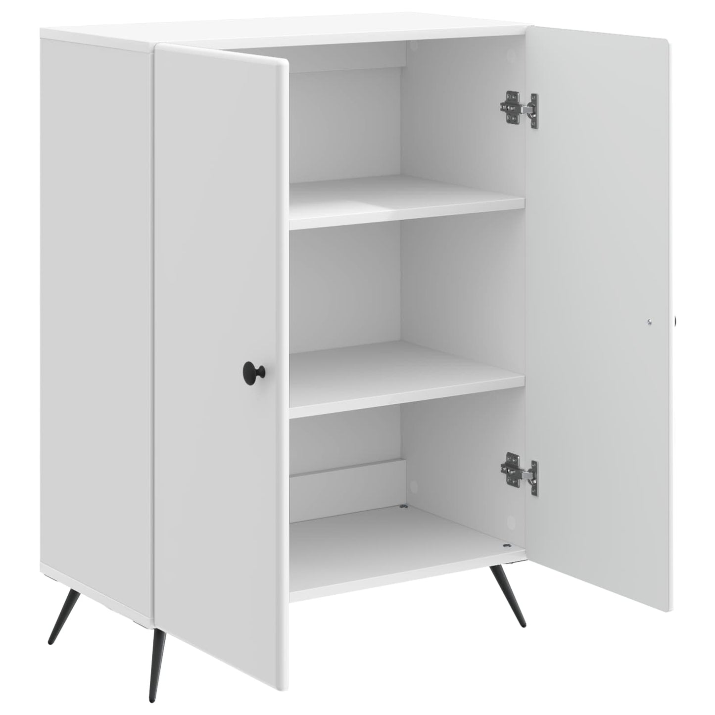 Servírovací Skříň Bílá S Vysokým Leskem 66 X 34,5 X 90 Cm
