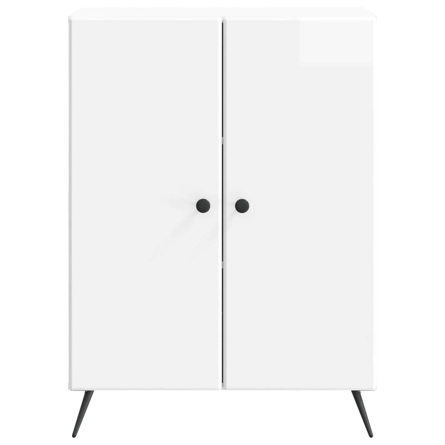 Servírovací Skříň Bílá S Vysokým Leskem 66 X 34,5 X 90 Cm
