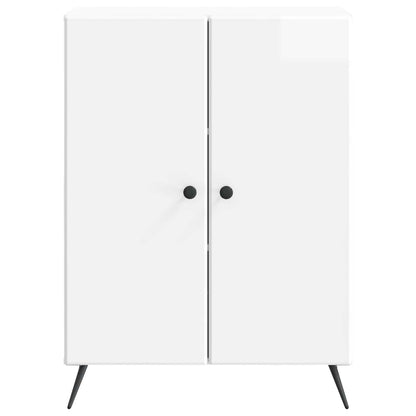 Servírovací Skříň Bílá S Vysokým Leskem 66 X 34,5 X 90 Cm