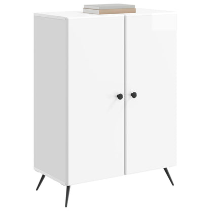 Servírovací Skříň Bílá S Vysokým Leskem 66 X 34,5 X 90 Cm