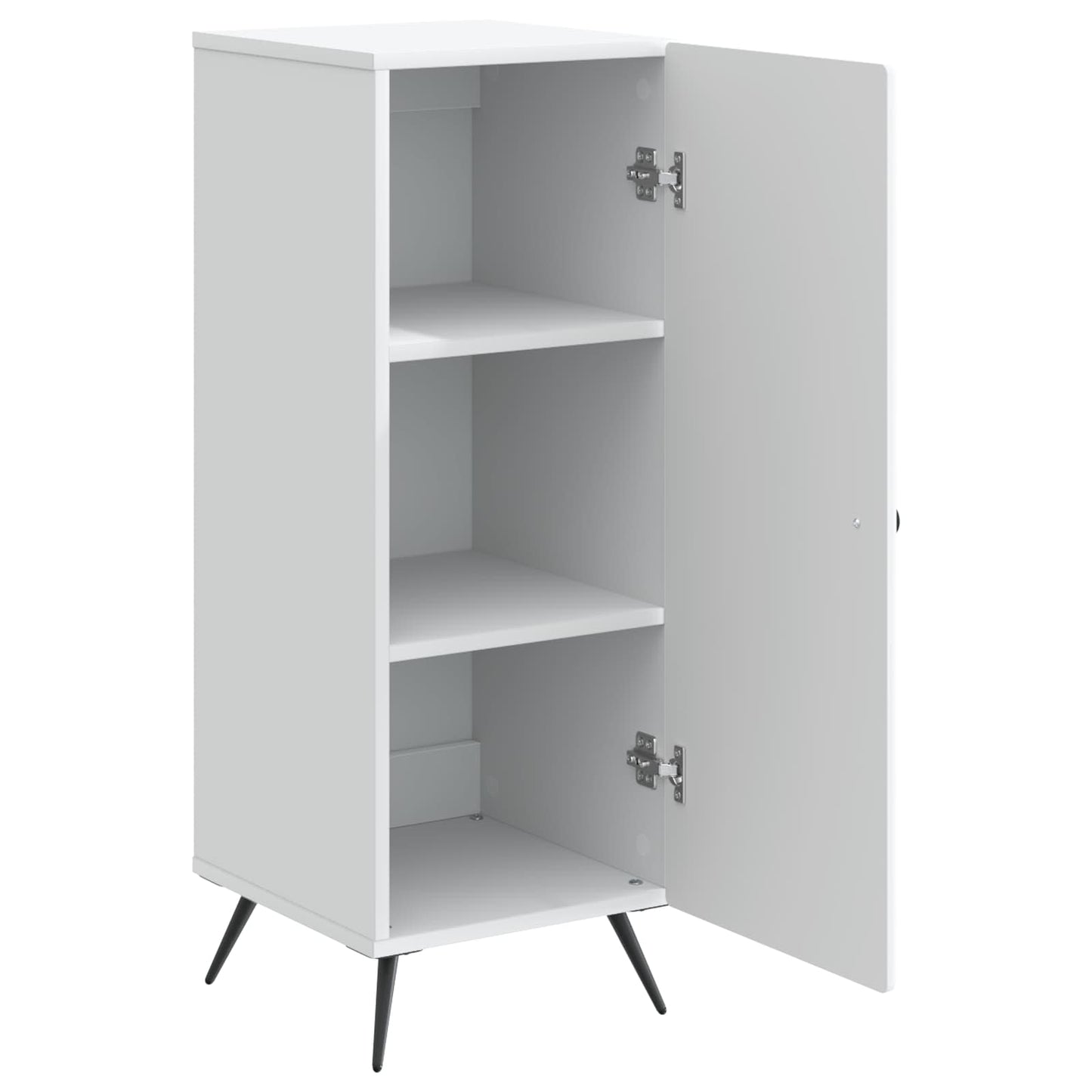 Servírovací Skříň Bílá 33 X 34,5 X 90 Cm Kompozitní Dřevo