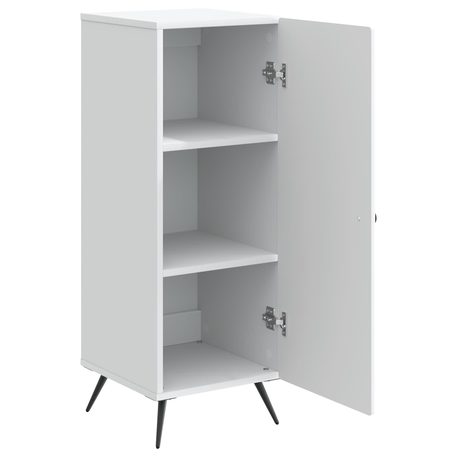 Servírovací Skříň Bílá 33 X 34,5 X 90 Cm Kompozitní Dřevo