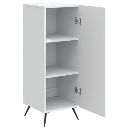Servírovací Skříň Bílá 33 X 34,5 X 90 Cm Kompozitní Dřevo