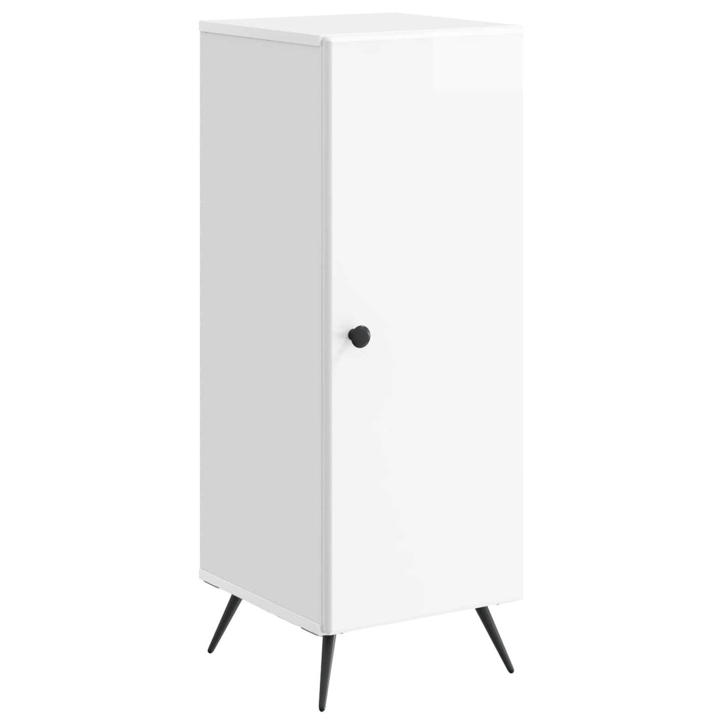 Servírovací Skříň Bílá S Vysokým Leskem 33 X 34,5 X 90 Cm