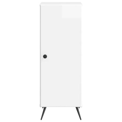 Servírovací Skříň Bílá S Vysokým Leskem 33 X 34,5 X 90 Cm