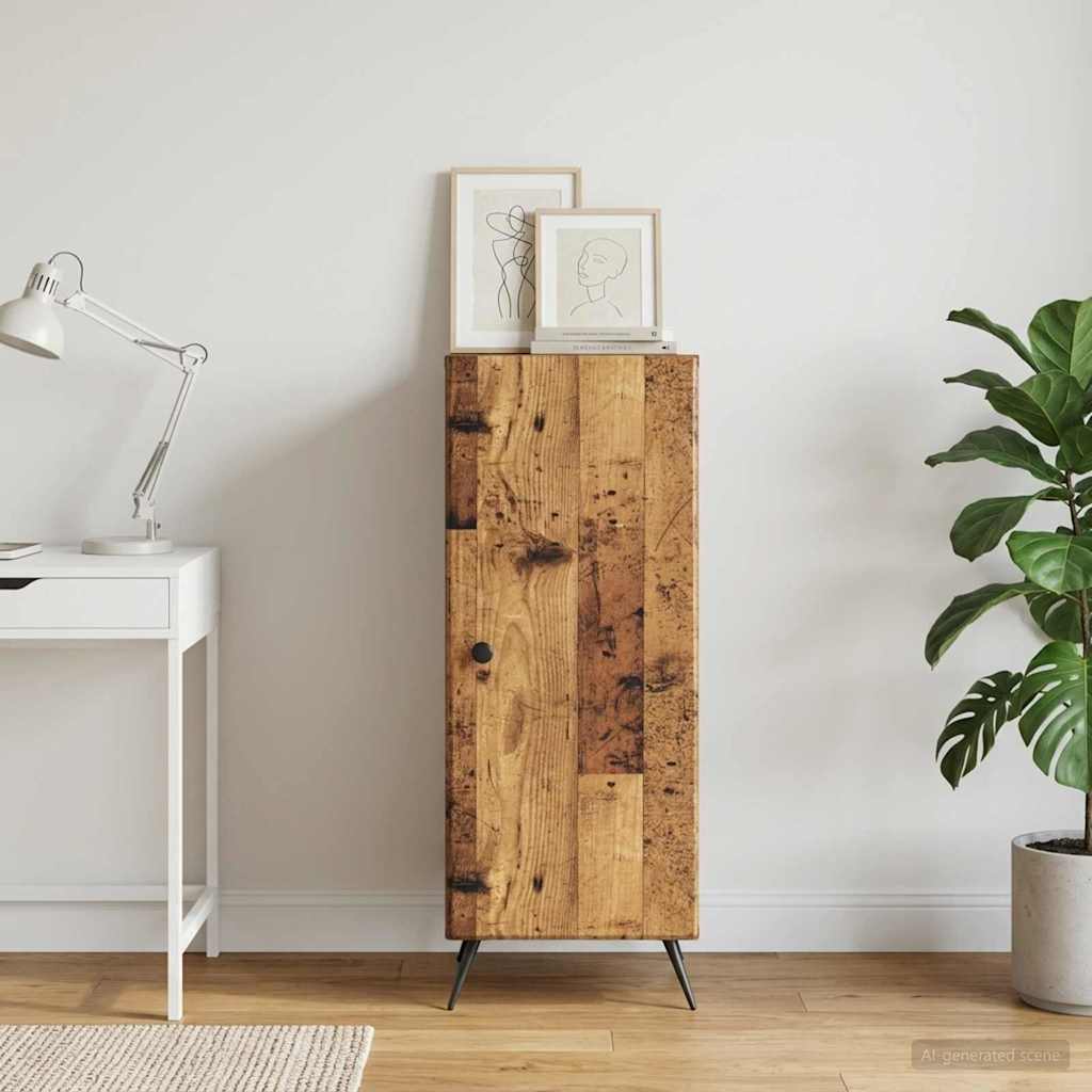 Servírovací Skříň Staré Dřevo 33 X 34,5 X 90 Cm