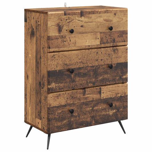 Skříň Se Zásuvkami Staré Dřevo 66 X 34,5 X 90 Cm