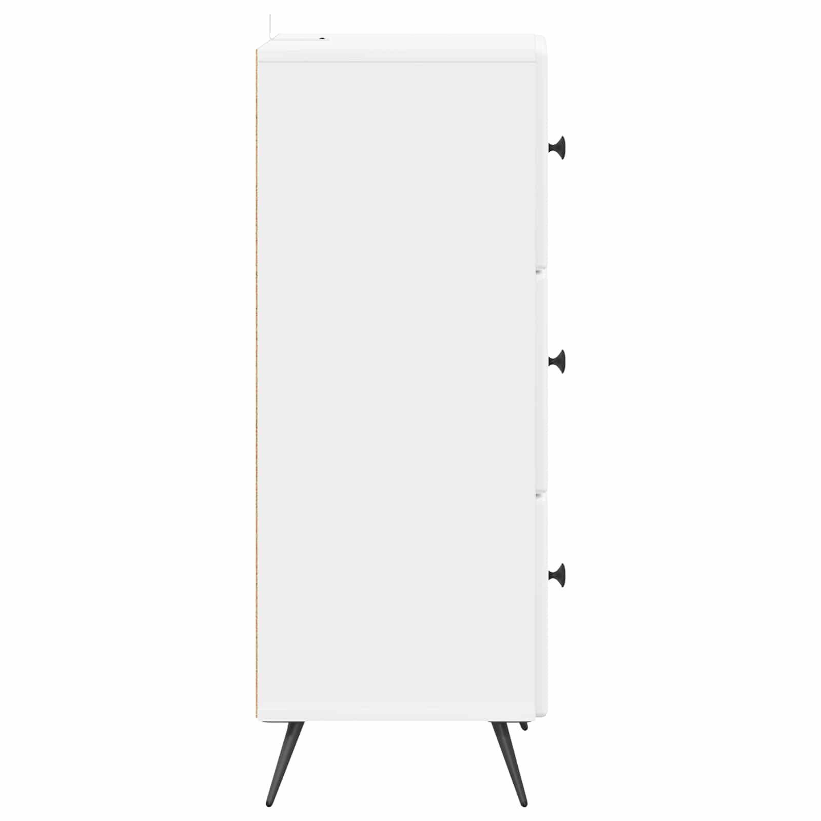 Skříň Se Zásuvkami Bílá S Vysokým Leskem 33 X 34,5 X 90 Cm