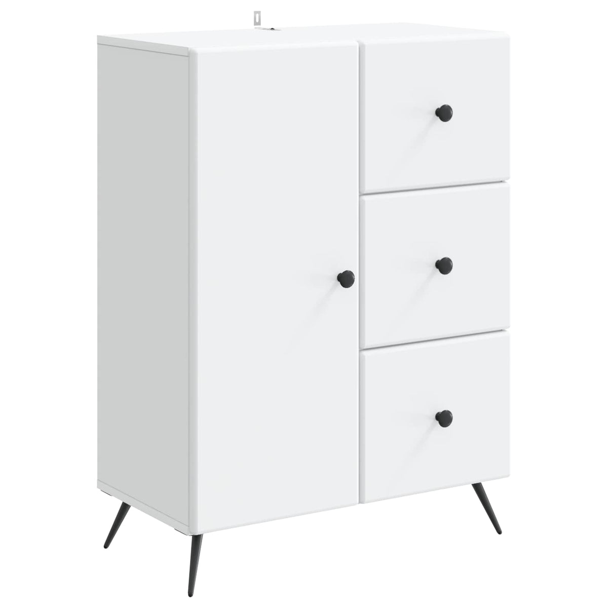 Servírovací Skříň Bílá 66 X 34,5 X 90 Cm Kompozitní Dřevo