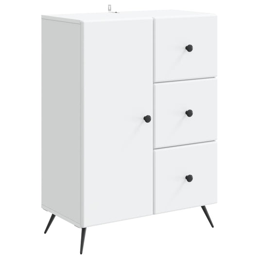 Servírovací Skříň Bílá 66 X 34,5 X 90 Cm Kompozitní Dřevo