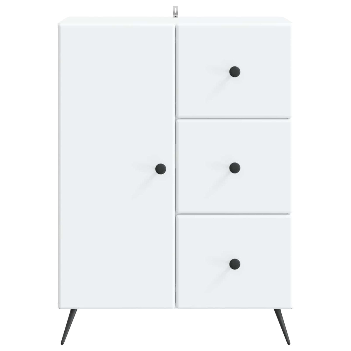 Servírovací Skříň Bílá 66 X 34,5 X 90 Cm Kompozitní Dřevo