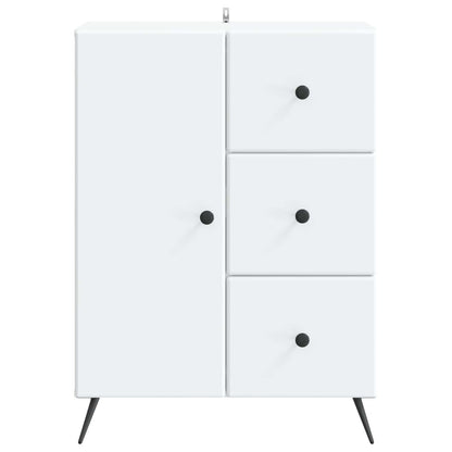 Servírovací Skříň Bílá 66 X 34,5 X 90 Cm Kompozitní Dřevo