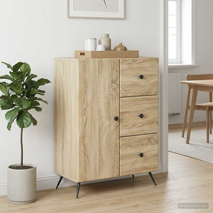 Servírovací Skříň Dub Sonoma 66 X 34,5 X 90 Cm Kompozitní Dřevo