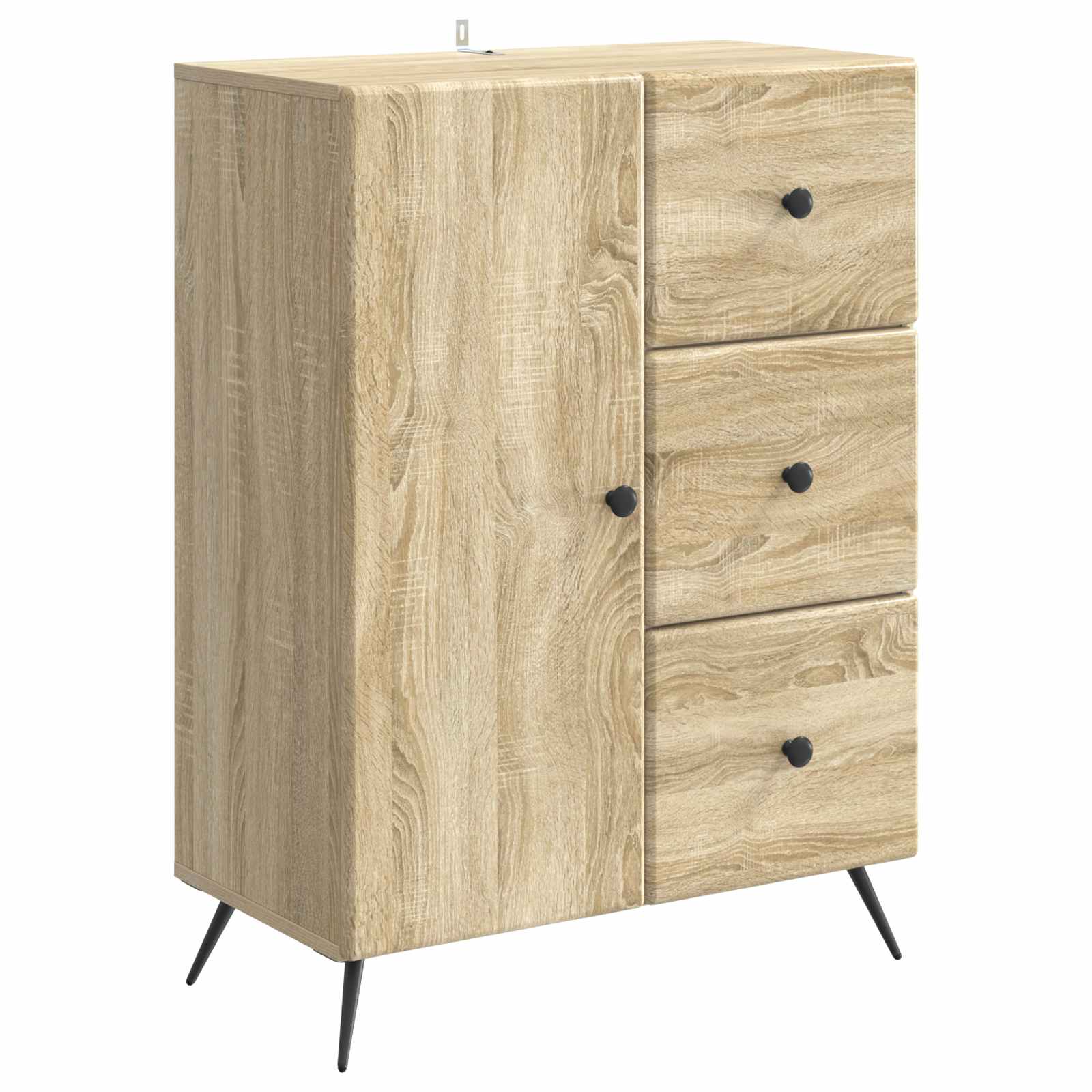 Servírovací Skříň Dub Sonoma 66 X 34,5 X 90 Cm Kompozitní Dřevo
