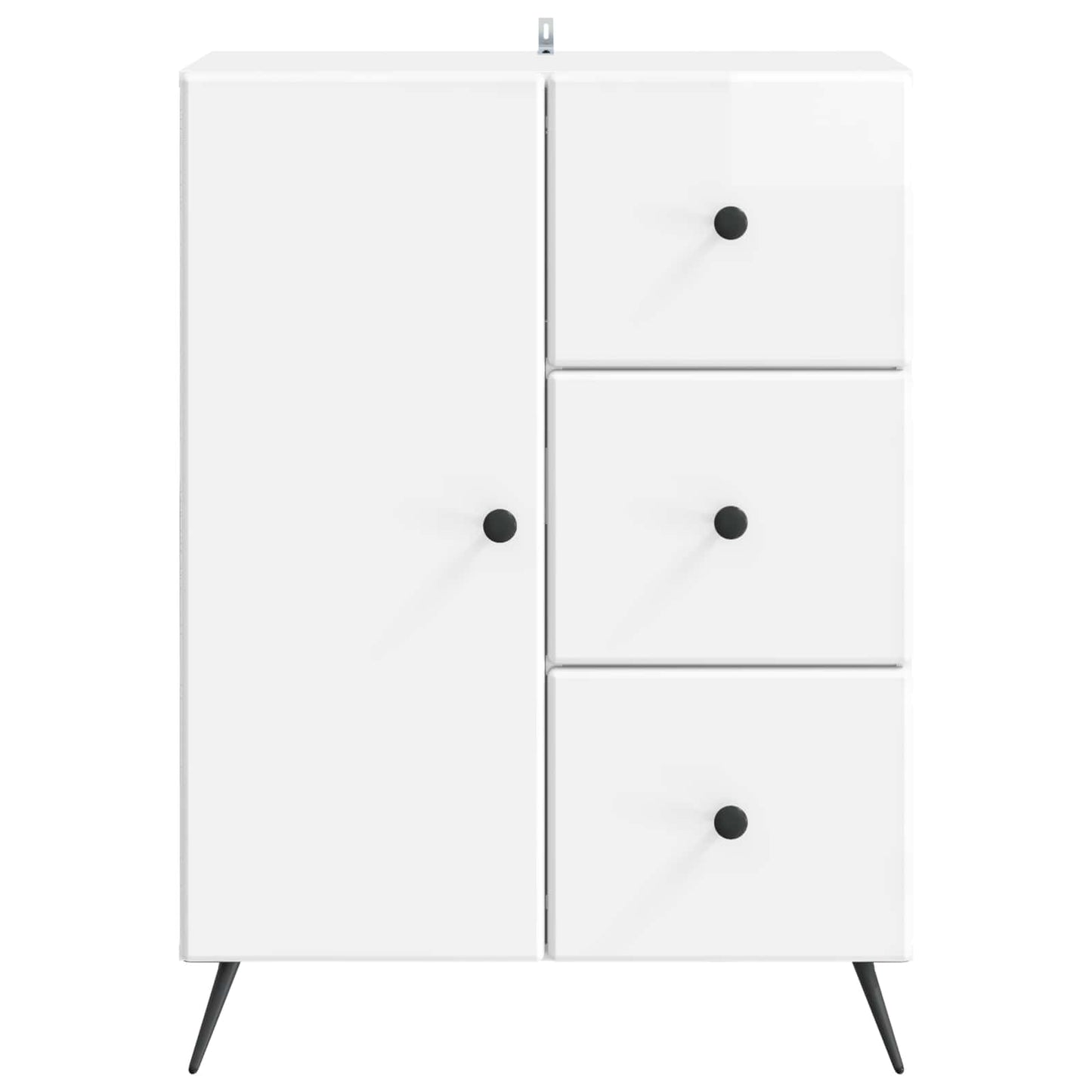 Servírovací Skříň Bílá S Vysokým Leskem 66 X 34,5 X 90 Cm
