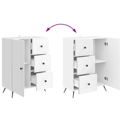Servírovací Skříň Bílá S Vysokým Leskem 66 X 34,5 X 90 Cm