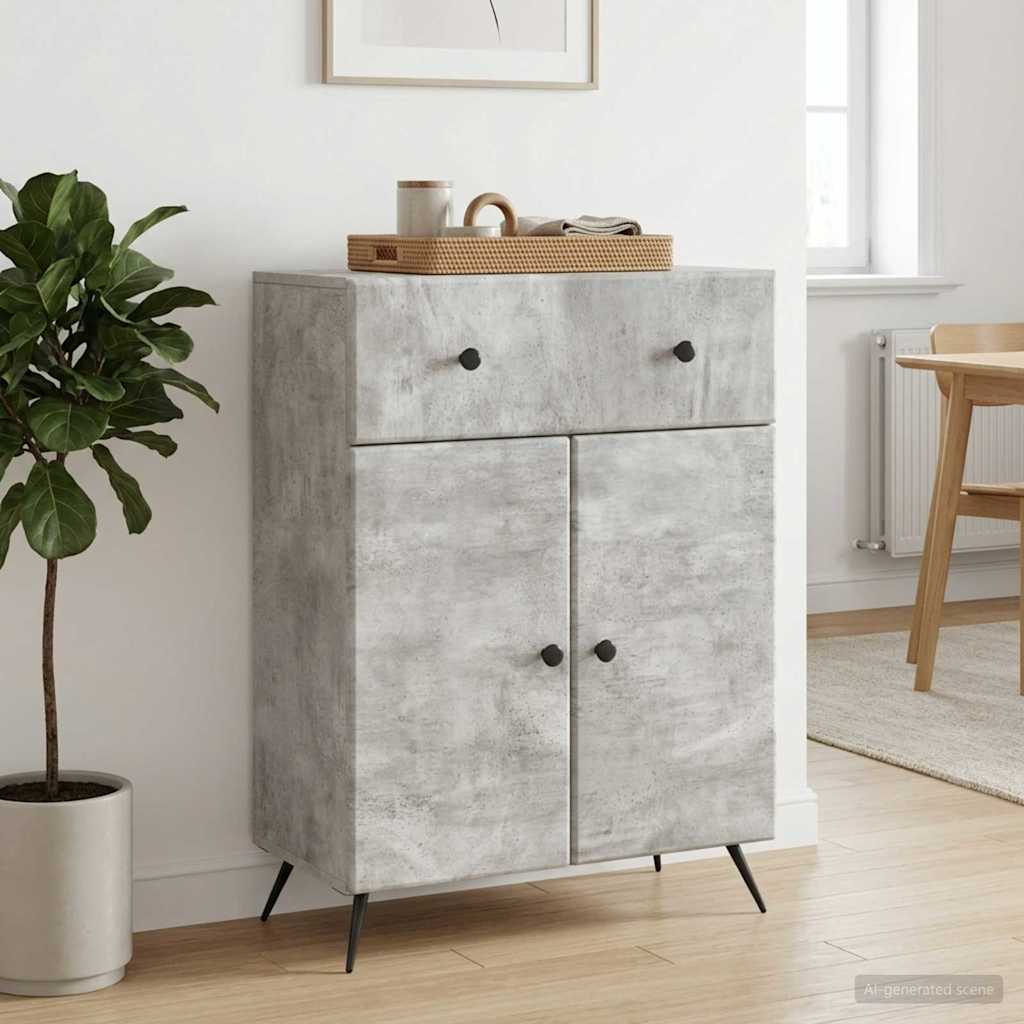 Servírovací Skříň Se Zásuvkou Betonově Šedá 66 X 34,5 X 90 Cm