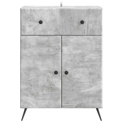 Servírovací Skříň Se Zásuvkou Betonově Šedá 66 X 34,5 X 90 Cm