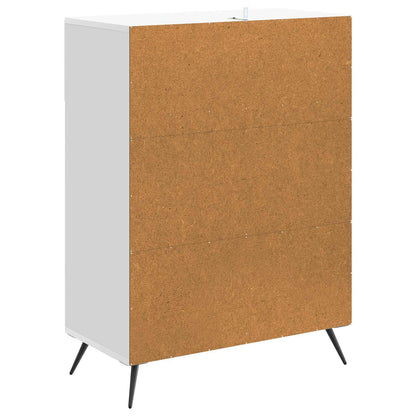 Servírovací Skříň Bílá S Vysokým Leskem 66 X 34,5 X 90 Cm