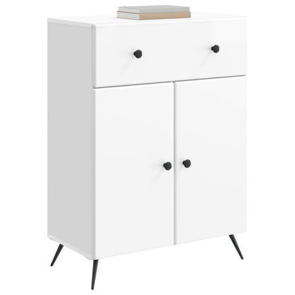 Servírovací Skříň Bílá S Vysokým Leskem 66 X 34,5 X 90 Cm