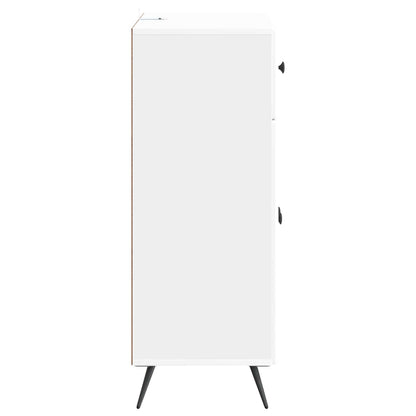 Servírovací Skříň Bílá S Vysokým Leskem 66 X 34,5 X 90 Cm
