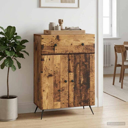 Servírovací Skříň Se Zásuvkou Staré Dřevo 66 X 34,5 X 90 Cm